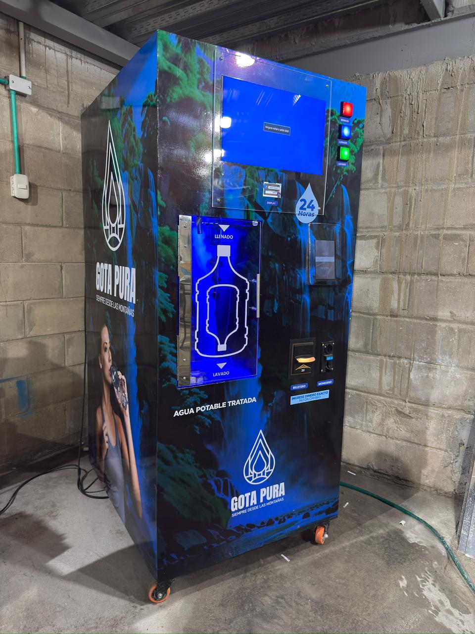 Panel de control y sistema de dispensado - Vista detallada