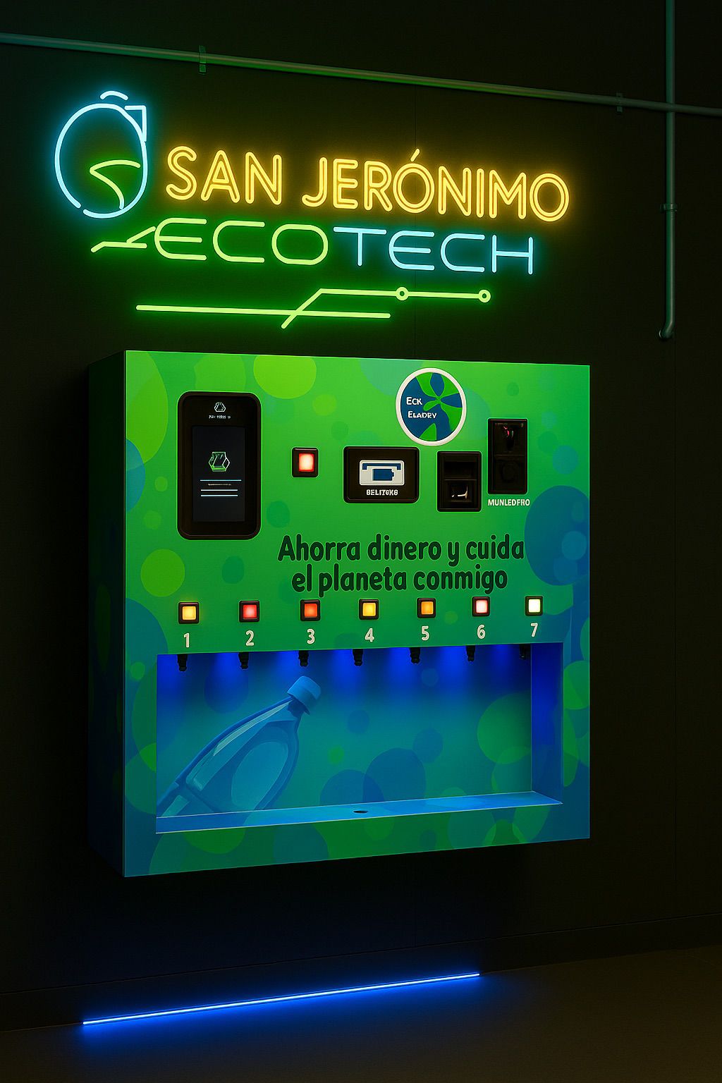 Cajero de Aseo Empotrable 6P - Máquina vending de productos de aseo San Jerónimo Ecotech